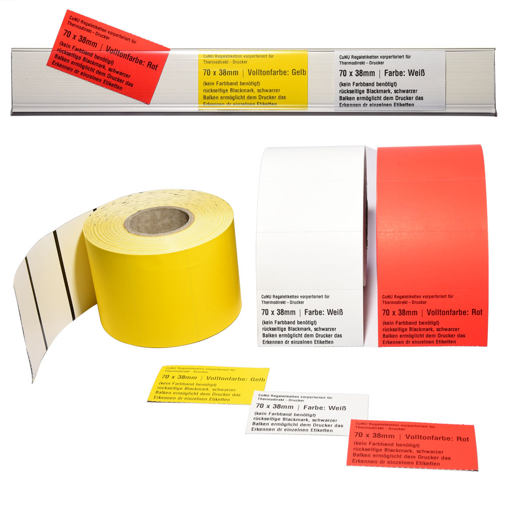 Thermo- Regaletikettendrucker für NICHT-KLEBENDE Etiketten, inkl. 3600 Shelflabels, Bild 7