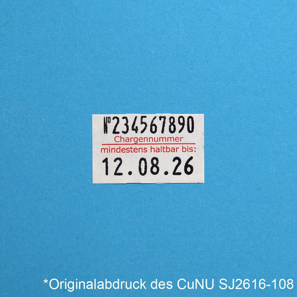 1100 rechteckige Etiketten mit Chargennummer + mindestens haltbar bis, 26x16, Bild 2