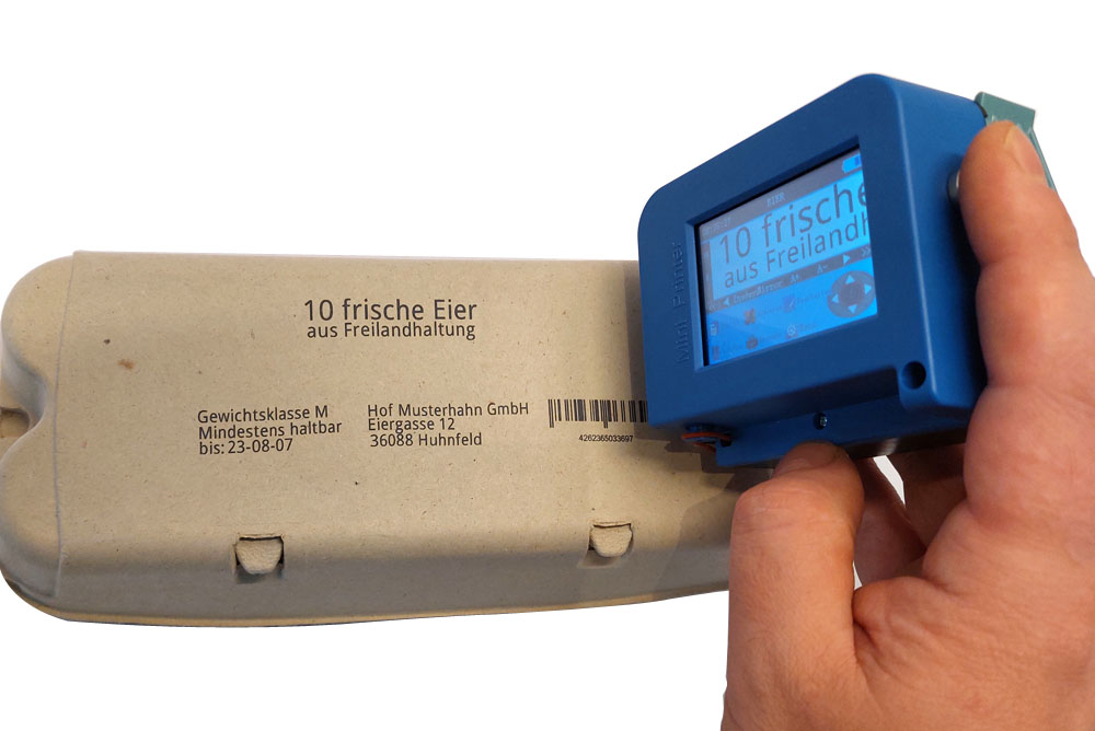mobiler Mini TIJ-Drucker 12,7mm, mit Touchdisplay - digitaler Stempel für Barcode, EAN, Zählfunktionen uvm., Bild 12