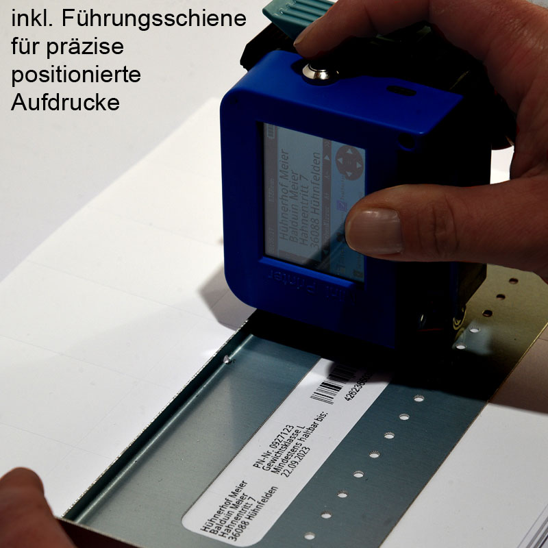 mobiler Mini TIJ-Drucker 12,7mm, mit Touchdisplay - digitaler Stempel für Barcode, EAN, Zählfunktionen uvm., Bild 3