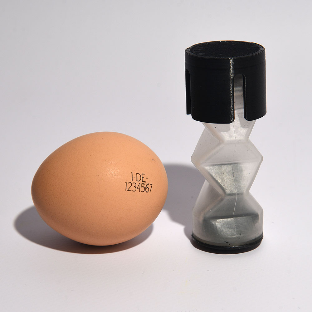 Handstempel zur Eierkennzeichnung mit dem Erzeugercode, Eierstempel Egg Flex HF1C