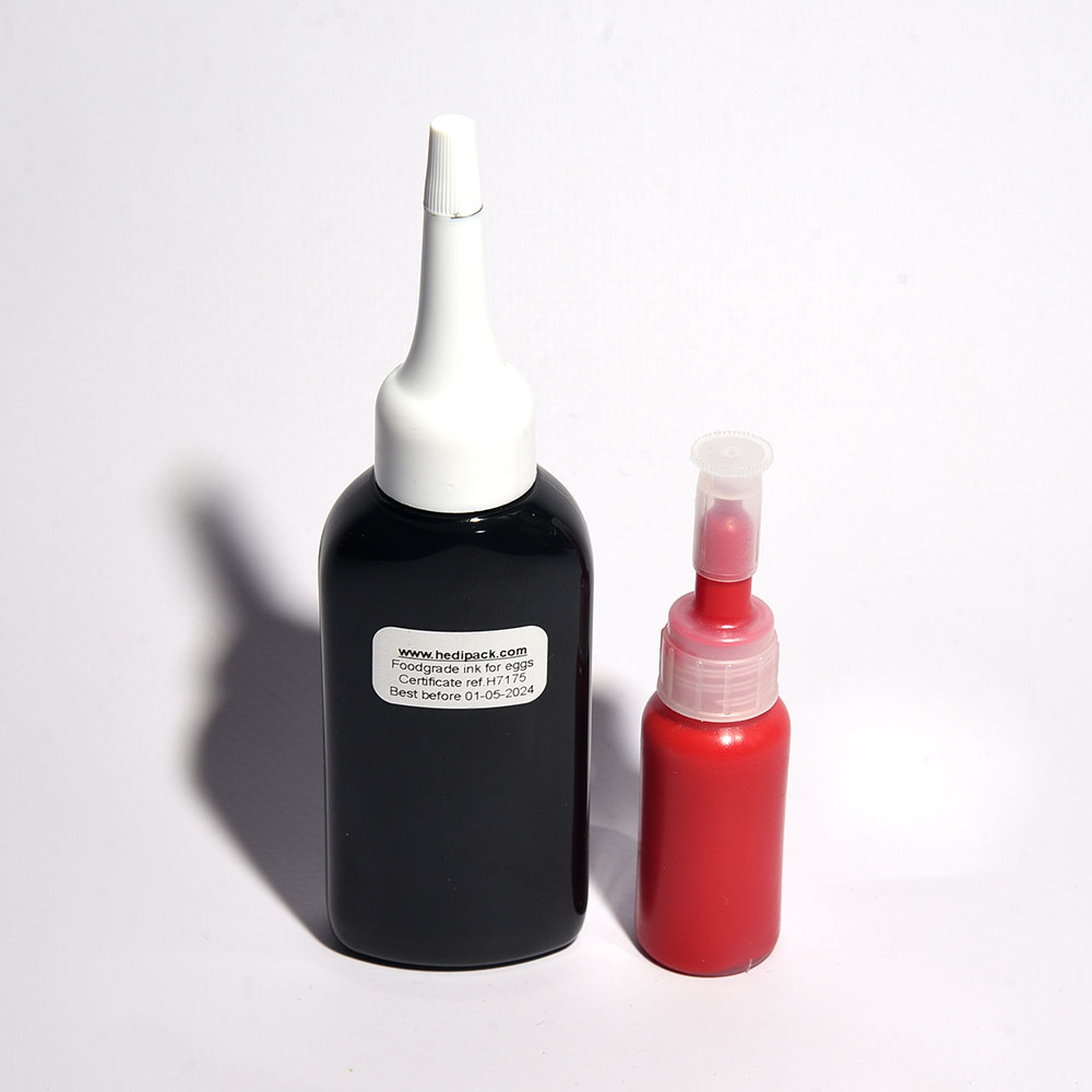 Eierstempeltinte für EggFlex Eierstempel rot, grün, schwarz