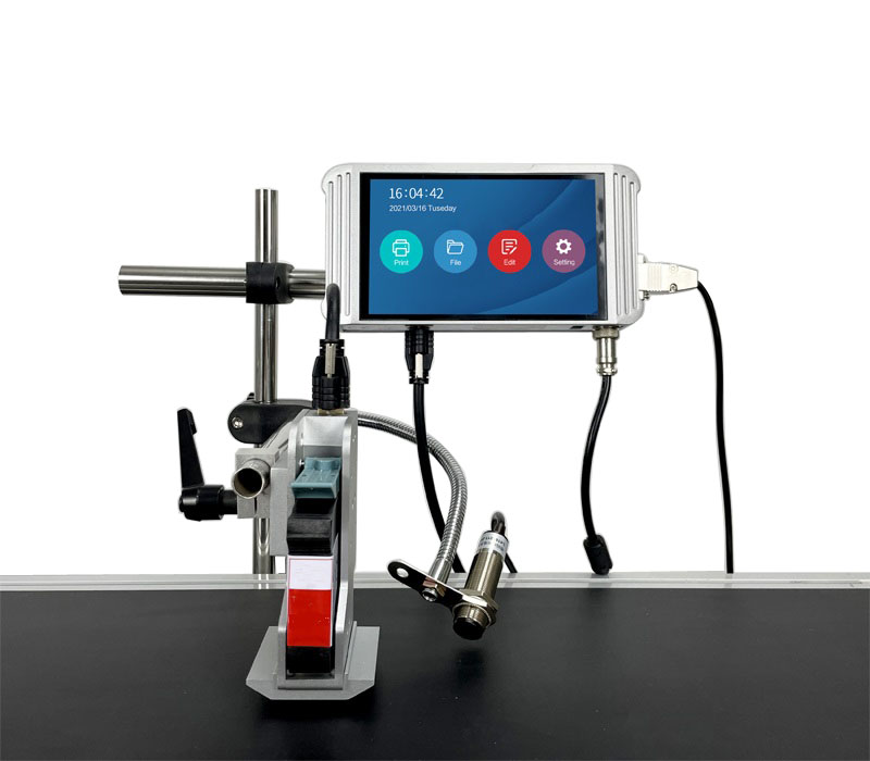 Thermal Inkjet Drucksystem KS2, TIJ Kennzeichnung für Förderbänder, induktiver Monitor