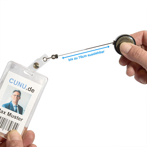AutoCord ID Reel - automatisch einziehende Schnur mit Befestigung für Kartenhalter, Bild 2