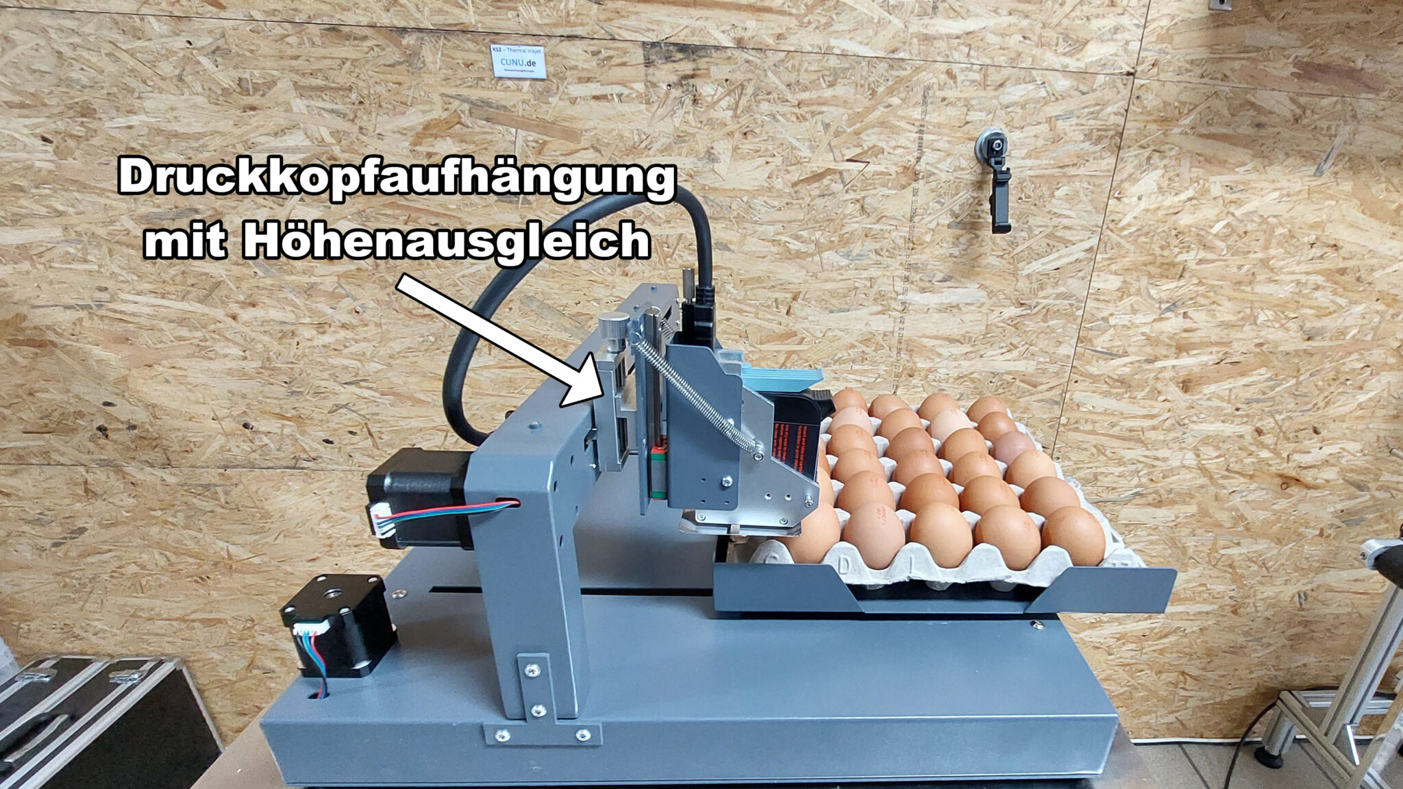 Desktop TIJ Eierdrucker KS0 für Packstellennummer PN-Nr., Mindesthaltbarkeitsdatum MHD, Bild 2
