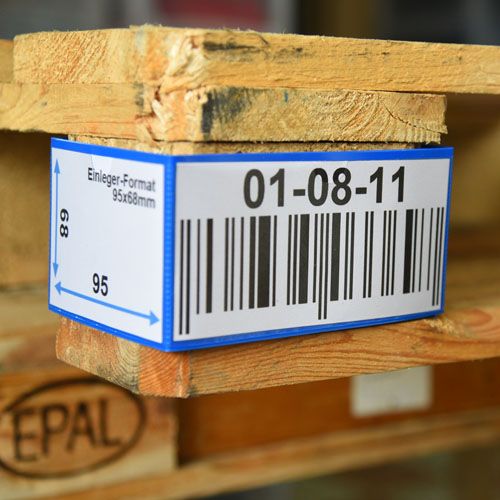Palettenkennzeichnung durch wieder verwendbare PVC Banderolen mit transparenten Einschubtaschen, 10 Stück, Bild 13