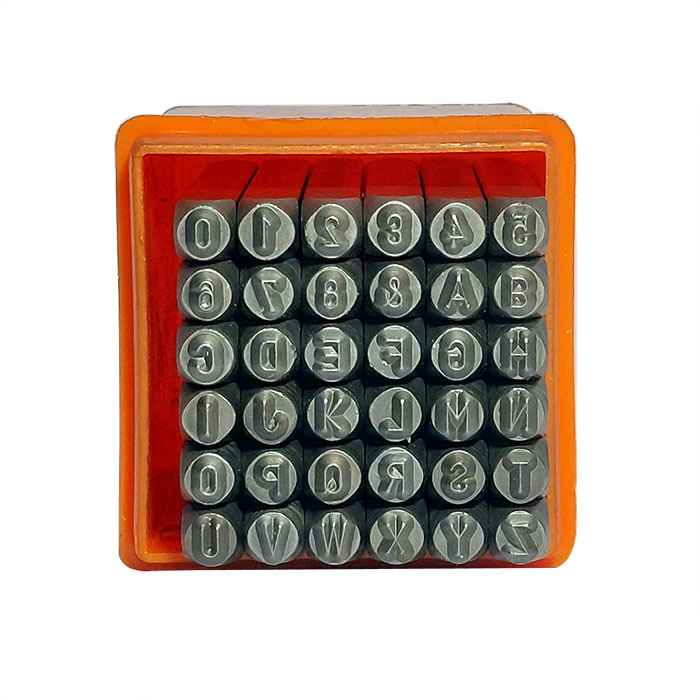Schlagzeichen-Set 0-9 Schlagzahlen und Schlagbuchstaben A-Z, Prägewerkzeug