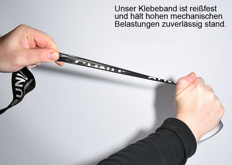 individuell bedrucktes PVC Klebeband mit einfarbigem Aufdruck - Paketband Breite: 50mm x Länge 66m, Bild 6