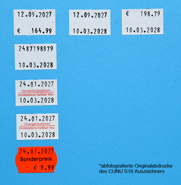 CUNU S16 Multifunktionsauszeichner Set inkl. 5.500 Etiketten und Ersatzfarbrolle, Bild 3